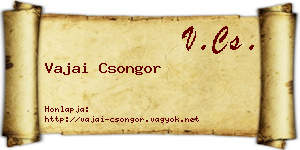Vajai Csongor névjegykártya